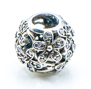 PANDORA Dazzling Daisy Meadow Sterling Silver Openworks Charm With Clear Zirconia