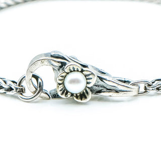 TROLLBEADS RARE Retired Pearl Flower Sterling Silver Lock
