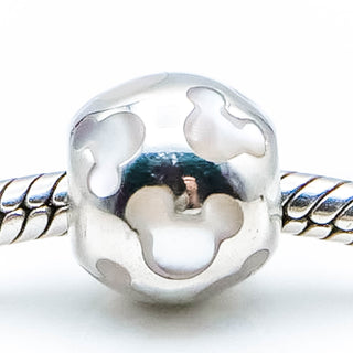 PANDORA Disney Pearlescent Mickey Silhouettes Sterling Silver Charm