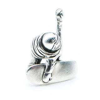 OHM Beads Snow Boarding Sterling Silver Charm