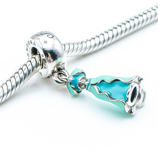 PANDORA Disney Jasmine's Dress Sterling Silver Dangle Charm 791791ENMX - Retired