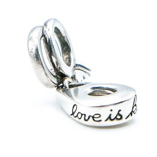 CHAMILIA Love is Kind Sterling Silver Wedding Rings Dangle Charm