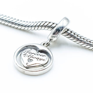 PANDORA Spinning Forever & Always Soulmate Sterling Silver Dangle Charm