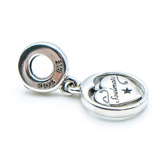 PANDORA Spinning Forever & Always Soulmate Sterling Silver Dangle Charm