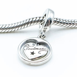 PANDORA Spinning Forever & Always Soulmate Sterling Silver Dangle Charm