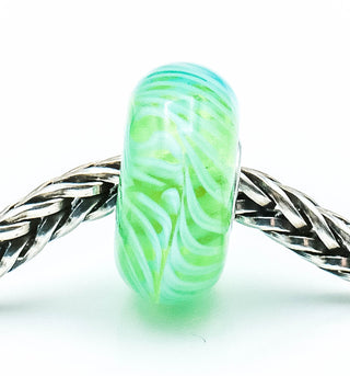 TROLLBEADS Turquoise Feather Bead Sterling Silver Charm