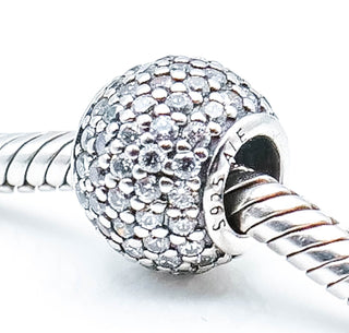 PANDORA Pave Lights Sterling Silver Charm With Clear Zirconia