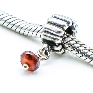 Pandora January Birthstone Sterling Silver Garnet January Birthstone Dangle