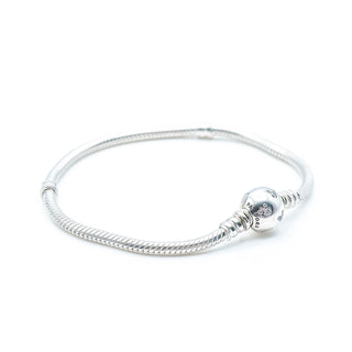 Pandora Disney Moments Sparkling Mickey Mouse Sterling Silver Snake Chain Bracelet