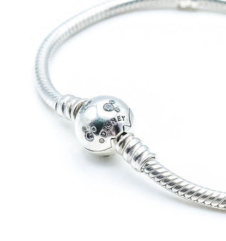 Pandora Disney Moments Sparkling Mickey Mouse Sterling Silver Snake Chain Bracelet