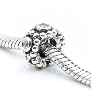 PANDORA Her Majesty Sterling Silver Spacer With Clear Zirconia