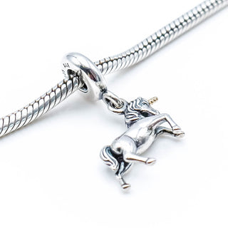 PANDORA Unicorn Sterling Silver Dangle Charm With 14K Gold
