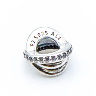 PANDORA Galaxy Sterling Silver Spacer With Clear Zirconia