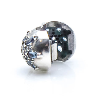 PANDORA Crystallized Snowflake Sterling Silver Clip With Moonlight Blue And Sky-Blue Crystal