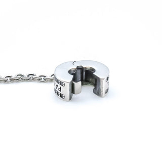 PANDORA Logo Sterling Silver Safety Chain With Silicon Clip And Clear Zirconia