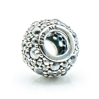 Pandora Shimmering Droplets Sterling Silver Charm With Clear Zirconia