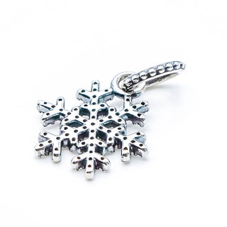 Pandora Winter Kiss Sterling Silver Christmas Snowflake Pendant With Clear Zirconia