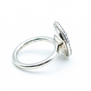 PANDORA Glamorous Legacy Amethyst Sterling Silver Ring Size 6