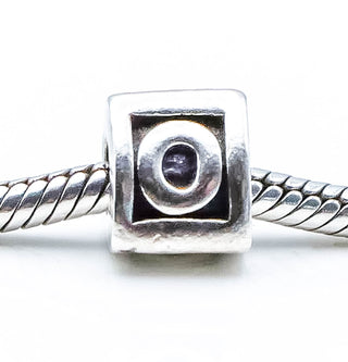 PANDORA Alphabet Letter O Sterling Silver Charm Bead