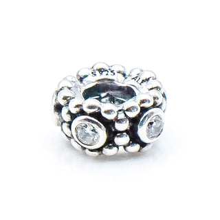 PANDORA Her Majesty Sterling Silver Spacer With Clear Zirconia