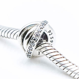 PANDORA Galaxy Sterling Silver Spacer With Clear Zirconia