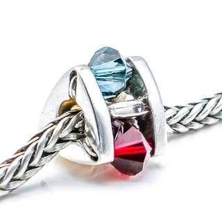 TROLLBEADS Winter Jewel Bead, Big Sterling Silver Charm With Swarovski Crystals