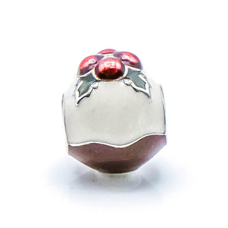 PANDORA Christmas Pudding Sterling Silver Charm 791412ENMX - Retired