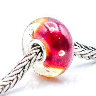 TROLLBEADS Red Bubbles Bead Sterling Silver Charm