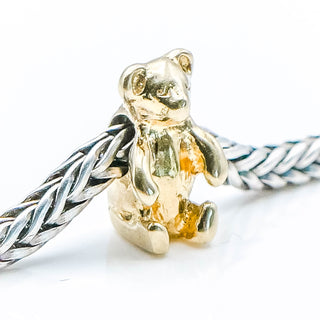 TROLLBEADS Teddy Bear Bead 18K Yellow Gold Charm