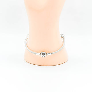 PANDORA Sterling Silver Starter Bracelet With Two Clips And Snowflake Charm