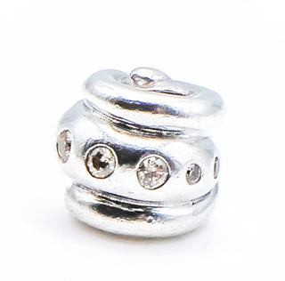 PANDORA Champagne Swirl Sterling Silver Charm With Champagne Zirconia