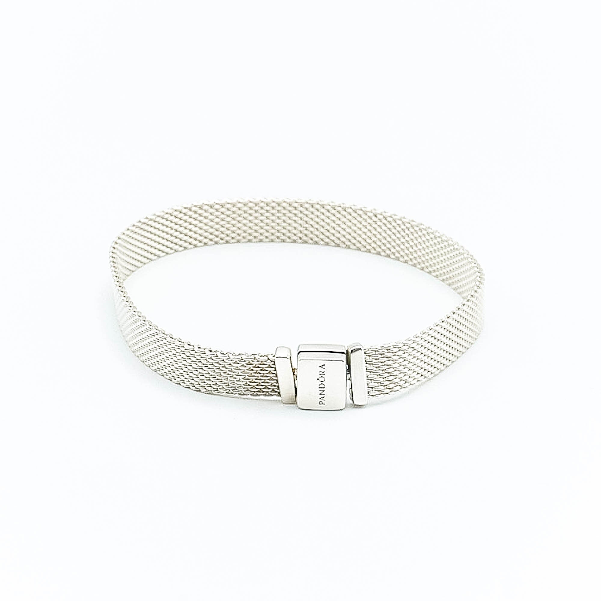 Amazon.com: Pandora Reflexions Mesh Bracelet - Sterling Silver Charm  Bracelet for Women - Compatible Reflexions Charms - Features Sterling  Silver - 6.3