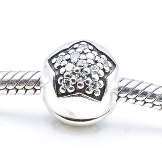 PANDORA You Are a Star Sterling Silver Clip With Clear Pave Zirconia