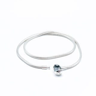 PANDORA Moments Smooth Sterling Silver Snake Chain Necklace With Pandora Clasp - 590742-HV-N