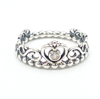 PANDORA Sterling Silver Princess Tiara Crown Ring