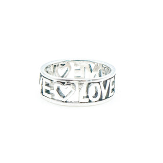 Silver LOVE Ring Size 6.5