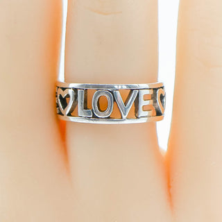 Silver LOVE Ring Size 6.5