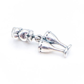 PANDORA Cheers Champagne Flutes Sterling Silver Celebration Dangle Charm