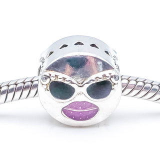 Pandora Stay Cool Emoji Sterling Silver Charm