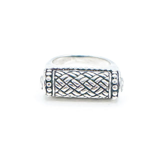 Sterling Silver Woven Design Ring Size 6.25