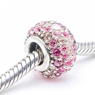 CHAMILIA Jeweled Kaleidoscope Pink Swarovski Crystal Sterling Silver Charm