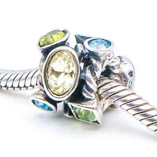 CHAMILIA Marquise Green Swarovski Crystal 925 Sterling Silver Charm