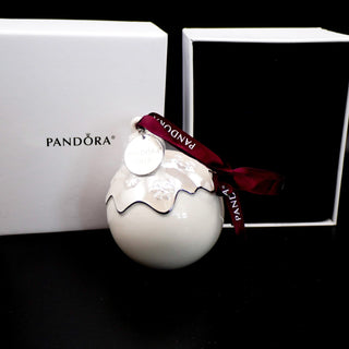 PANDORA Limited Edition 2018 Christmas Pudding Porcelain Holiday Ornament
