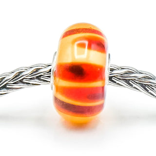 TROLLBEADS Red Shadow Glass Bead Sterling Silver Charm