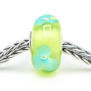 TROLLBEADS Turquoise Flower Bead Sterling Silver Charm
