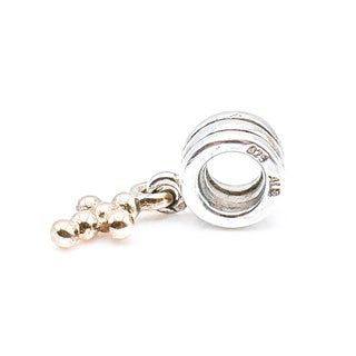 PANDORA Cross Sterling Silver & 14K Gold Dangle Charm