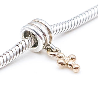 PANDORA Cross Sterling Silver & 14K Gold Dangle Charm