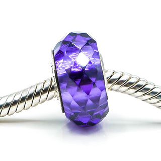 CHAMILIA Jeweled Collection Faceted Purple Cubic Zirconia Charm