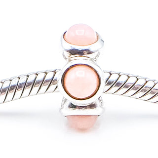 PANDORA RARE Pink Opal Cabochon Sterling Silver Charm