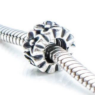PANDORA Flower Sterling Silver Spacer Charm